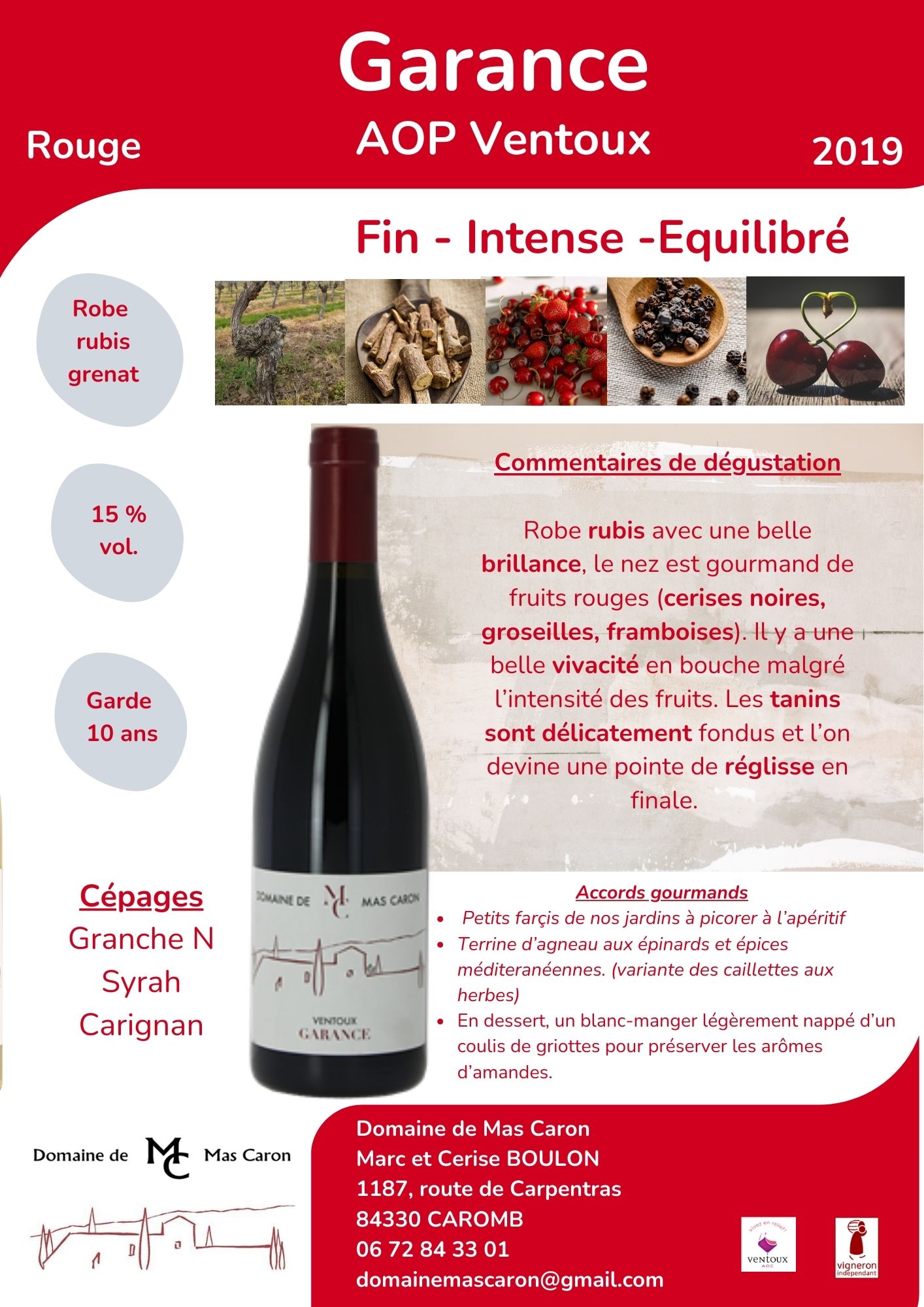 Garance - AOP Ventoux - Rouge – Image 3