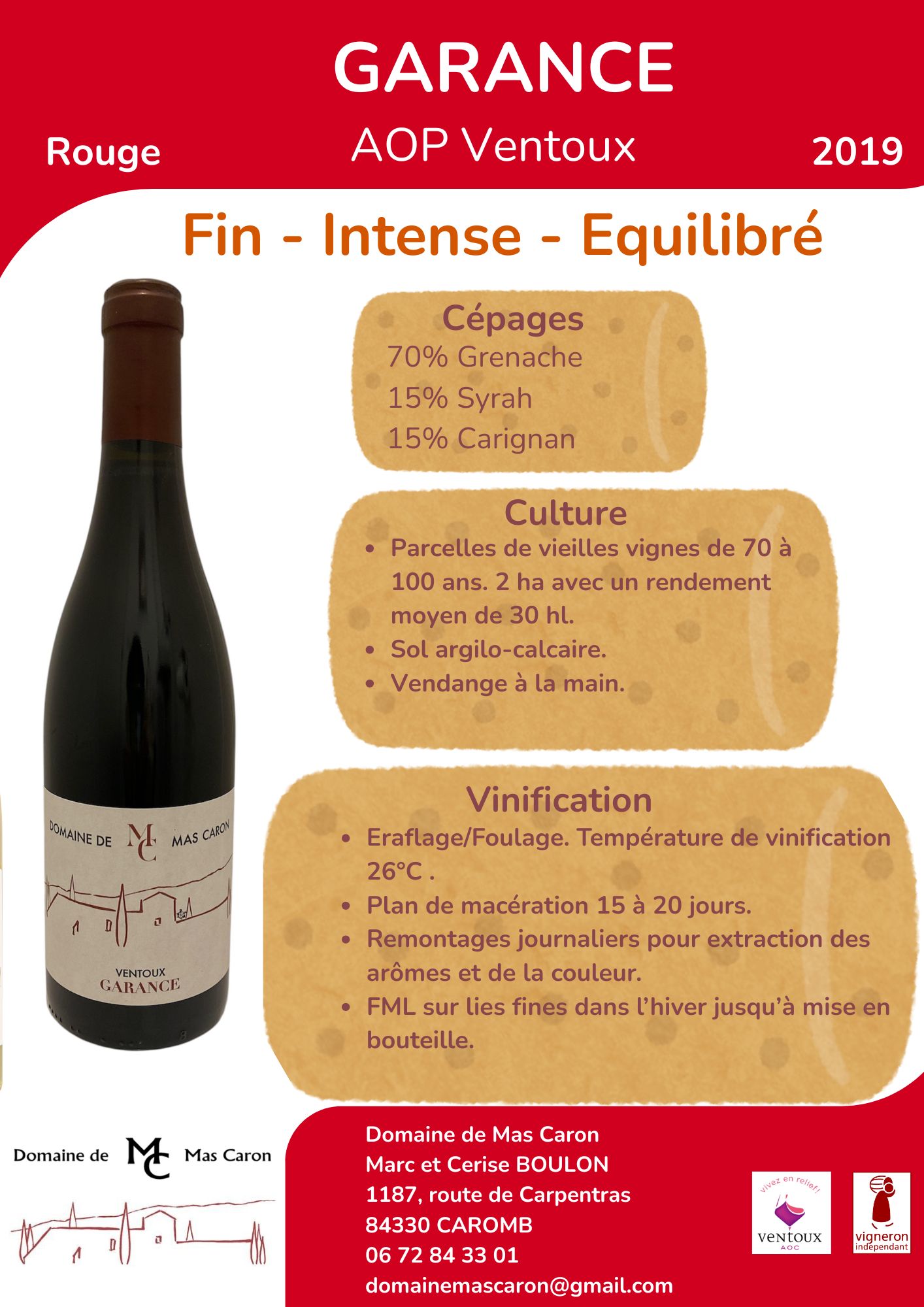 Garance - AOP Ventoux - Rouge – Image 2